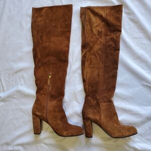 Cognac Franco Sarto over the knee boots